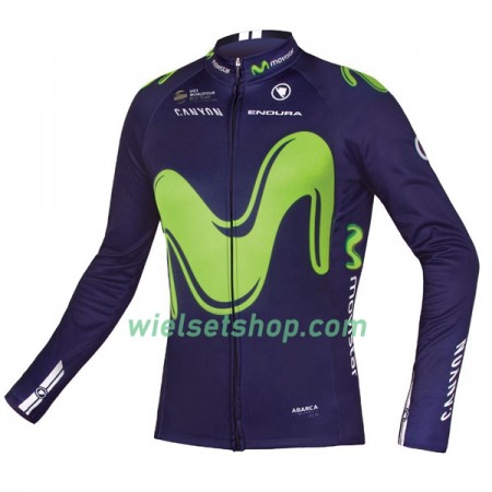 Wielershirt 2017 Movistar Team N001 Lange Mouw